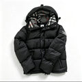 Burberry Black Hooded Puffer Jacket -
Check Lined